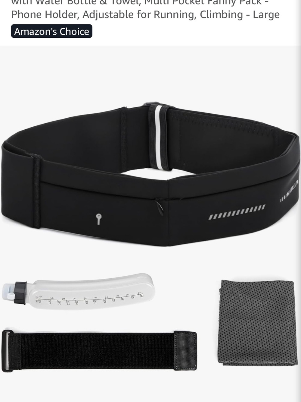 Running Waist Belt Pack for Men - Black
